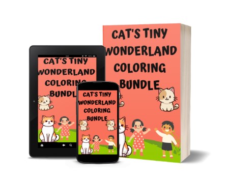 Cat's Tiny Wonderland Coloring Bundle